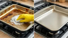 A gordura sai do tabuleiro num instante: só precisa de um produto de cozinha